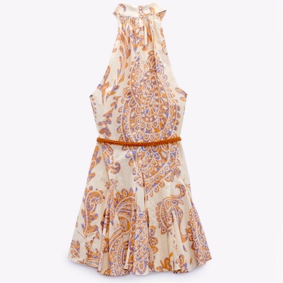 Zara Dresses & Skirts - Zara neutral color mini dress NWT comes with a rope belt.